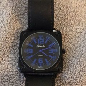 Breda Men’s Black Blue Watch